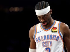 Gilgeous-Alexander dei Thunder fuori almeno un’altra settimana, per saltare la partita a Toronto