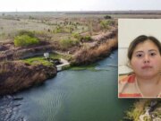Una donna del Texas cerca di fuggire in Messico attraverso il Rio Grande con un bambino dopo essere stata arrestata per traffico di esseri umani, dicono le autorità
