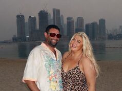 Gemma Collins, 44 anni, mostra la sua perdita di peso in un costume da bagno leopardato mentre va in spiaggia con il fidanzato Rami Hawash – dopo aver perso il 3° posto ed essere passata dalla taglia 26 alla taglia 20