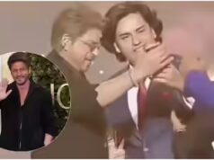 SRK porta through il telefono del fan durante il momento del selfie sul palco