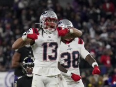 Patriots WR Mack Hollins attivo per la partita per il titolo AFC contro Broncos