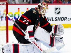 Linus Ullmark dei senatori tornerà come riserva contro i Golden Knights