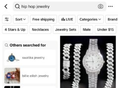 Il negozio TikTok mi ha mostrato suggerimenti di ricerca per prodotti con simbolismo nazista