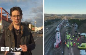 Sulla scena del peggior disastro ferroviario spagnolo degli ultimi dieci anni