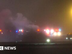 Un jet privato con a bordo otto persone si schianta nel Maine