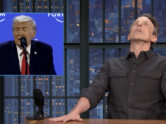 Seth Meyers dà con riluttanza uno sguardo più da vicino al discorso di Trump a Davos
