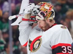 Il portiere dei Senatori Linus Ullmark partirà titolare contro i Devils