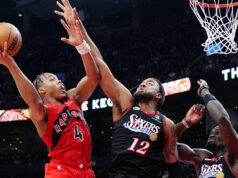 Barnes realizza un tiro libero vincente mentre i Raptors sono tra i migliori 76ers in OT