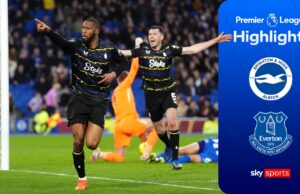 L’Everton strappa il punto al Brighton con il pareggio in extremis