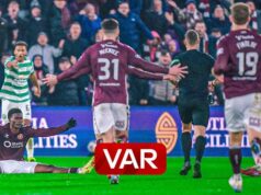 Pareggio di salvataggio di Hearts con il Celtic formato da 10 uomini in uno scontro emozionante