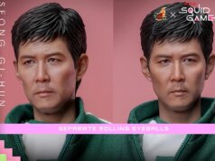 Porta l’orrore esistenziale del capitalismo sul tuo scaffale con questa figura “Squid Sport”.