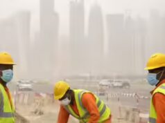 Il Ministero del Lavoro del Qatar sollecita la sicurezza dei lavoratori in condizioni polverose e ventose a Doha