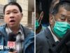La BBC riferisce fuori dal tribunale dopo la condanna di Jimmy Lai
