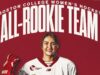 Una squadra di hockey su ghiaccio nella squadra di étoiles da recluta della NCAA