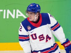 Lo statunitense Tage Thompson uscirà contro la Slovacchia per ragioni precauzionali