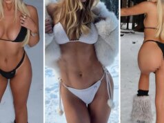 Ragazze horny nella neve fredda, indovina chi!