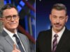 Colbert infilza la CBS per aver negato il deep-sixing dell’intervista del candidato, mentre Kimmel ospita una raccolta fondi democratica