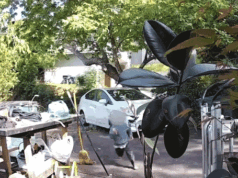 Il bambino fugge terrorizzato mentre il coyote lo insegue fuori dalla casa di famiglia della California in pieno giorno