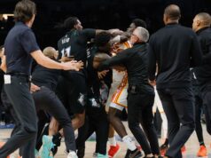 Reid dei Timberwolves e Gueye degli Hawks multati per alterco in campo