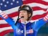 La pattinatrice di velocità americana Mia Manganello vince la medaglia di bronzo nella mass begin femminile nell’ultima gara olimpica