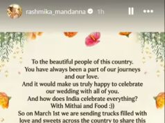 Rashmika-Vijay distribuirà cibo e dolci in tutto il paese per celebrare il matrimonio