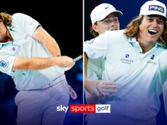 Festeggiamenti sfrenati dopo la prima buca in uno nella storia del TGL!