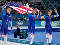 Il Crew USA vince la medaglia d’argento nel pattinaggio di velocità a inseguimento a squadre maschile