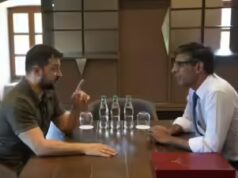 “La Russia subisce 1.000 vittime al giorno, l’80% a causa dei droni”: scrive Rishi Sunak dopo aver incontrato Volodymyr Zelenskyy