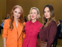 Lily James si unisce alle glamour Jessica Chastain e Naomi Watts in prima fila mentre la lista A si presenta per la mattinata di Zimmerman alla sfilata della Paris Vogue Week