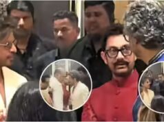 SRK-Aamir Khan condivide un CALDO ABBRACCIO al matrimonio di Arjun – Video