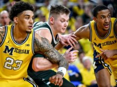 Riepilogo dei primi 25: il numero 3 del Michigan supera il numero 8 del Michigan St. per il punteggio Huge Ten di 19-1