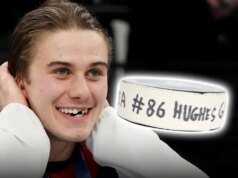 Il disco vincitore della medaglia d’oro di Jack Hughes potrebbe valere 1 milione di dollari, dicono gli esperti di aste