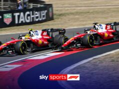 Leclerc scontento di Hamilton mentre le Ferrari quasi si toccano in Dash