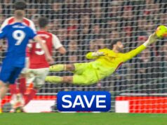 Un salvataggio che definisce il titolo? Raya realizza una magnifica parata di 90+2′ per mantenere il vantaggio dell’Arsenal!