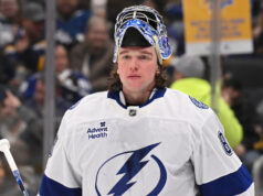 Andrei Vasilevskiy dei Lightning ha tirato dopo aver concesso cinque gol contro i Sabres